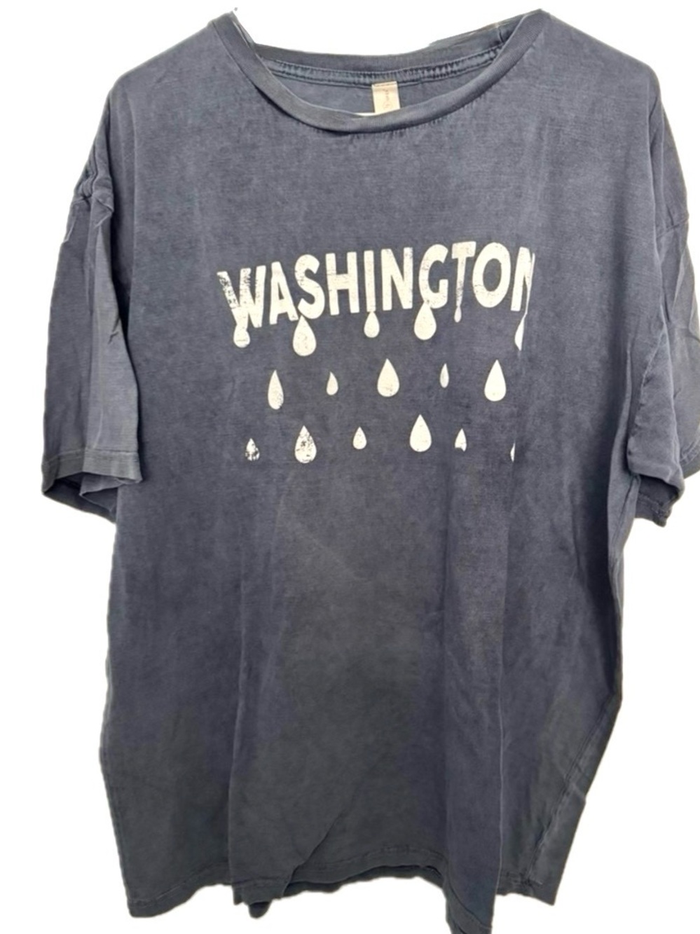 Washington Graphic Faded Wash Blue Tee XL Lightweight